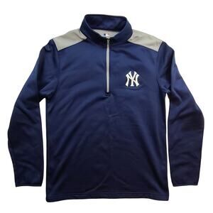 New York Yankees MLB Genuine‎ Merchandise 1/4 Zip Pullover Jacket Men's M Navy